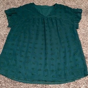 SHEIN, oversized green blouse in Medium